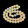 AB Color Plated Electroplate Glass Transparent Beads Strands EGLA-G037-10A-AB01-3