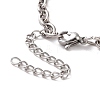 Non-Tarnish 304 Stainless Steel Cable Chain Bracelet for Men Women BJEW-E031-01P-07-3