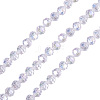 4 Strands Transparent Glass Beads EGLA-TA0001-80A-2