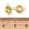 Brass Cubic Zirconia Connector Charms KK-Q043-24G-4