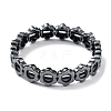 Non-Magnetic Synthetic Hematite Beaded Stretch Bracelets BJEW-H589-02A-1