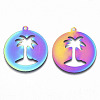 Ion Plating(IP) 201 Stainless Steel Pendants LS-STAS-R114-010-2