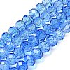 Transparent Painted Glass Beads Strands X1-DGLA-A034-T8mm-A01-2