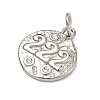 Textured 304 Stainless Steel Pendants STAS-A140-02P-2-2