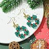 Christmas Theme Imitation Austrian Crystal Dangle Earrings EJEW-TA00468-4