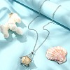304 Stainless Steel Macrame Pouch Braided Gemstone Holder Pendant Necklace Making NJEW-TA00097-02-5