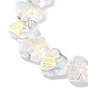 Transparent Electroplate Glass Beads Strands EGLA-F158-AB01-6