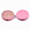 Painted Natural Wood Beads WOOD-T021-50B-05-2