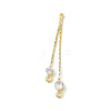 Brass Coreana Chains Tassel Pendants KK-P227-08G-1