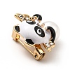 Panda with Wings Enamel Pin with ABS Pearl Beaded JEWB-I019-18G-4