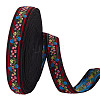 11 Yards Polycotton(Polyester Cotton) Embroidery Flower Ribbon OCOR-GA0001-98A-1