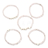 5Pcs 5 Style Natural & Synthetic Mixed Gemstone & Pearl & Shell Star Beaded Stretch Bracelets Set BJEW-JB09495-4