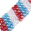 Electroplate Transparent Glass Beads Strands EGLA-Q135-8MM-C02-1