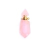 Natural Rose Quartz Perfume Bottle Pendants PW-WG37468-01-1