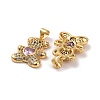 Brass Micro Pave Cubic Zirconia Pendants KK-K258-24A-G-RS-2