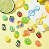 18Pcs 9 Styles Fruit Theme Food Grade Silicone Focal Beads SIL-CJ0002-18-6