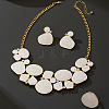 Nuggets Alloy Enamel & Crystal Rhinestone Stud Dangle Earrings & Pendant Necklaces & Rings Sets FS-WG51E60-03-1