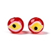 Handmad Evil Eye Round Lampwork Beads LAMP-T021-17C-1