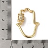 Brass Micro Pave CLear Cubic Zirconia Keychain Clasps KK-R162-028B-G-3