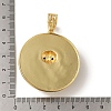 Brass Micro Pave Clear Cubic Zirconia with Enamel Pendants KK-R162-073B-G-3