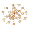 SUPERFINDINGS 30Pcs Brass Micro Pave Cubic Zirconia Charms KK-FH0007-32-1