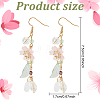 ANATTASOUL Resin Cherry Blossom Dangle Earrings EJEW-AN0002-30-2