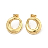 Donut PVD Vacuum Plating 304 Stainless Steel Stud Earrings for Women EJEW-C120-07G-1