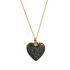 304 Stainless Steel Enamel Printed Mom Heart Locket Pendant Necklaces for Mother's Day Gift WG641EA-03-1