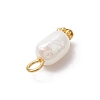 Natural Cultured Freshwater Pearl Rice Pendants PALLOY-JF03922-02-5