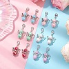 12Pcs 6 Colors Angel Acrylic & ABS Plastic Imitation Pearl Pendant Decorations HJEW-JM02728-2