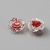 Camellia Transparent Resin Cabochons MRMJ-WH0075-57B-1