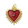 Rack Plating Brass Enamel Pendants KK-M230-27G-2