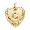 Rack Plating Real 18K Gold Plated Brass Pendants KK-E260-01G-G-1