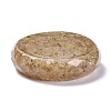 Resin with Natural Rutilated Quartz Chip Stones Ashtray DJEW-F015-06F-3