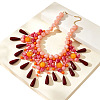 Summer Beach Resin & Glass Layered Bib Necklaces for Women WGA2460-02-2