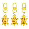 3Pcs Resin Tortoise Pendant Decorations HJEW-TA0001-39A-1