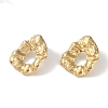 Texture Ring 304 Stainless Steel Stud Earrings for Women EJEW-L283-038G-1