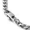 304 Stainless Steel Cuban Link Chain Bracelet BJEW-C048-01P-3