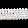 Opaque Solid Color Electroplate Glass Beads Strands LS-EGLA-A039-P4mm-B15-1