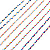 4 Rolls 4 Colors 4-Ply Polycotton Cord with Metallic Thread OCOR-TA0003-33A-3