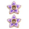 304 Stainless Steel Enamel Bead Cap SA-CBAA937-12G-02-1