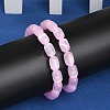 Dyed Natural Selenite Column Beaded Stretch Bracelets for Women BJEW-I312-05E-3