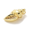 Brass Micro Pave Clear Cubic Zirconia Pendants KK-U046-02G-06-2