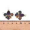 Carnival/Mardi Gras Theme Alloy Enamel & Glitter Powder Pendants ENAM-T020-53D-RS-3
