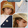 6Pcs 6 Styles Alloy Brooch Pins JEWB-PH0001-63-5