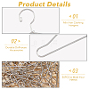 SUPERFINDINGS 50Pcs Mini Iron Clothing Hanger AJEW-FH0004-38A-P-3