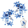 3D Polyester Embroider Thread Iron on/Sew On Patches PATC-WH0023-20B-1