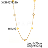 304 Stainless Steel Micro Pave Cubic Zirconia Pendant Necklaces NJEW-OY002-51G-2