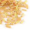 AB Color Plated Glass Bugle Beads SEED-R012-162B-1