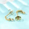 304 Stainless Steel Pave Single Cubic Zirconia Stud Earrings for Women SA-CBAB549-05G-3